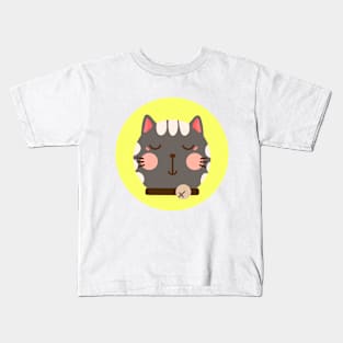 cute drawn kitty cat design 5 Kids T-Shirt